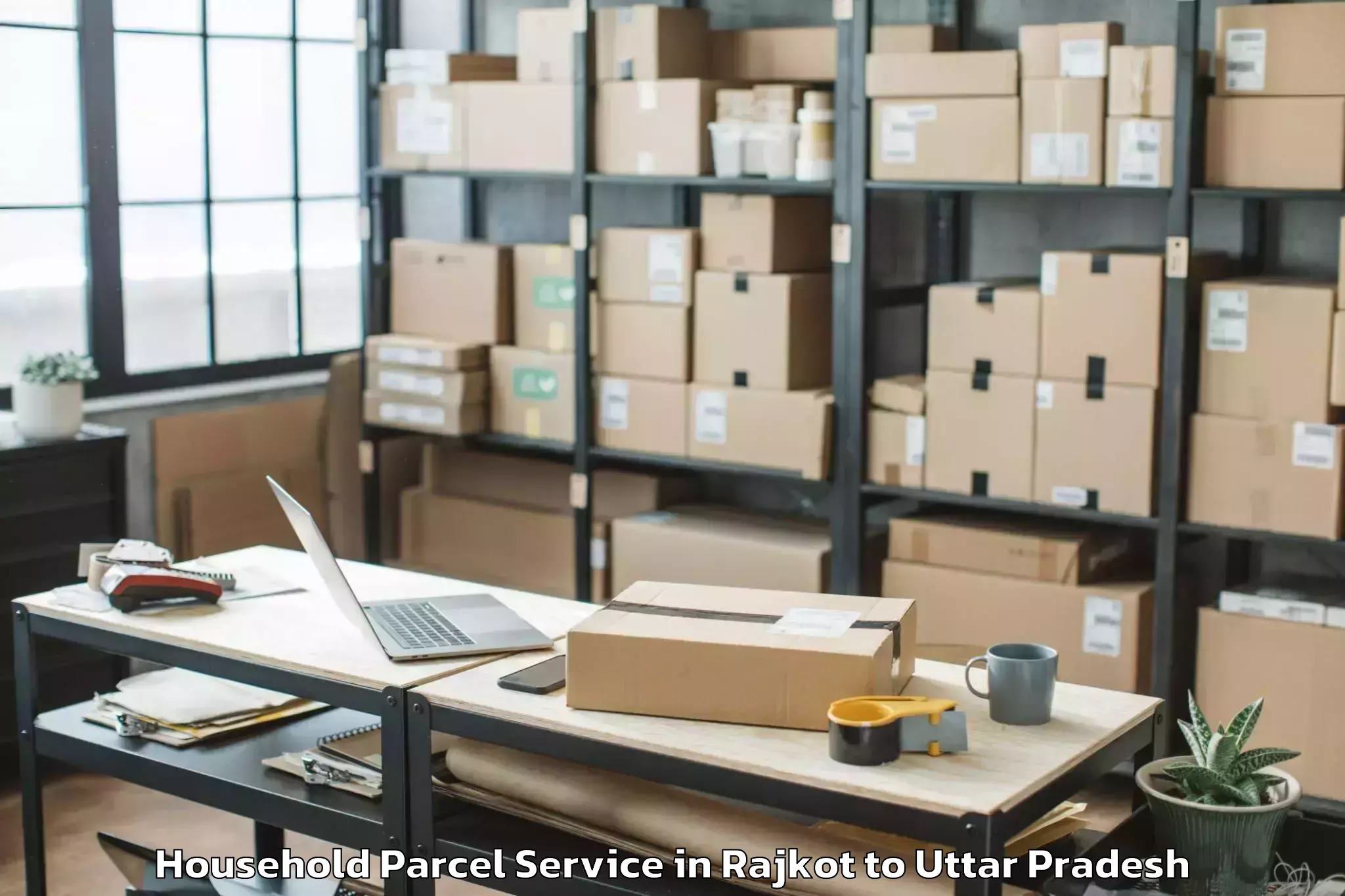 Book Rajkot to Talbahat Household Parcel Online